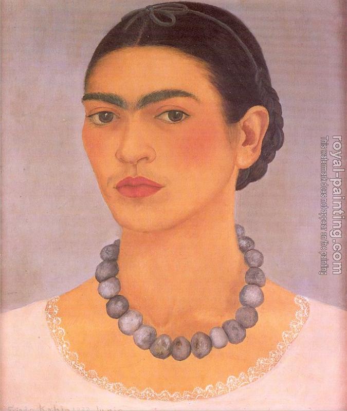 Frida Kahlo : Self Portrait with Necklace